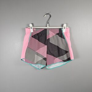 Nike Dri-Fit Pink‎ And Gray 4" Running Shorts Women's Size Small With Liner+